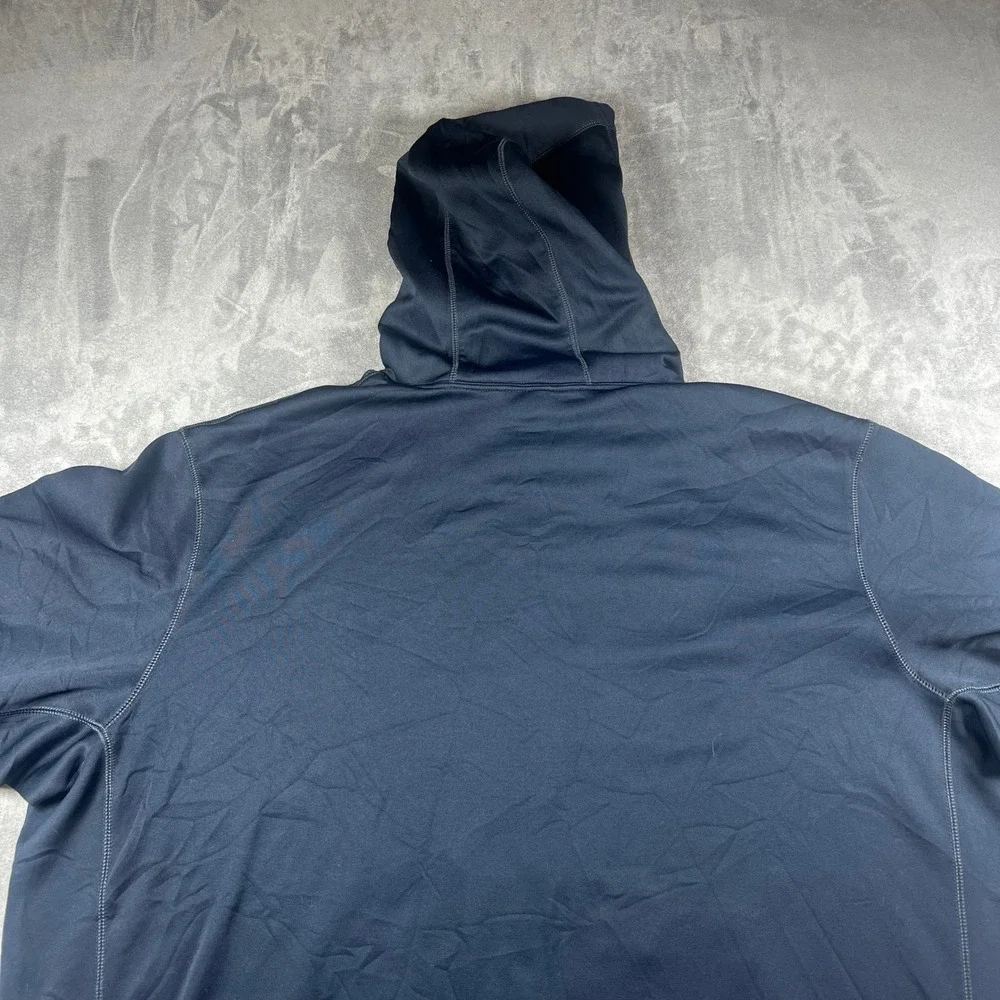 Nike Therma-Fit Hoodie Men 2XL Black Neon Green Pullover Performance Sweatshirt‎